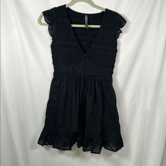 Anthropologie The Peregrine Mini Dress size XS Black - Picture 7 of 11